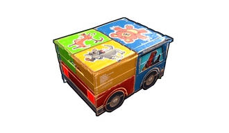 Stickered Toy Car