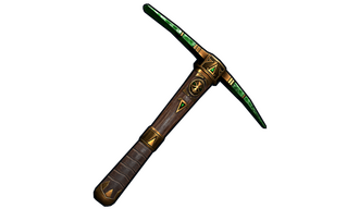 Emerald Relic Pick Axe