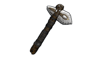 Silver Leaf Stone Hatchet