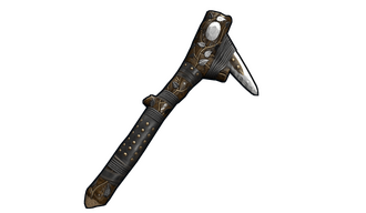 Silver Leaf Stone Pickaxe