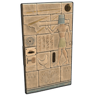 Hieroglyphic Metal Door