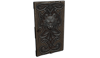 Wolf Den Wooden Door