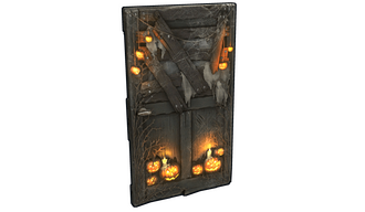 Hell-o-ween Wooden Door