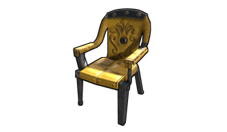 Yellow Ornate Chair