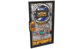 Cobalt Graffiti Door