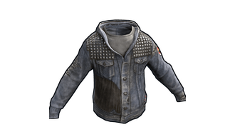 Denim Studded Hoodie