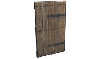 Riveted Wooden Door