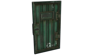 Green Armored Container Door