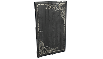 Black Decorative Wood Door