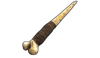 Etched Edge Bone Knife