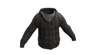 Leather Strapped Hoodie