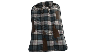 Blue Plaid Sleeping Bag
