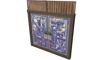 Porcelain Sheet Metal Double Door