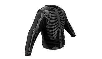 Skeleton Costume Burlap Shirt