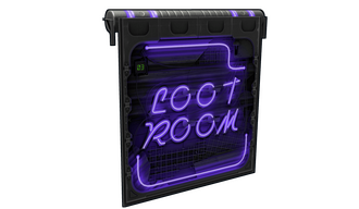 Neon Loot Room Door