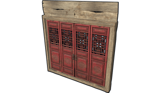 Chinese Panel Wooden Doors