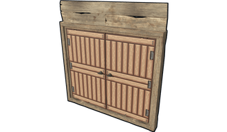 Pixel Wooden Double Door