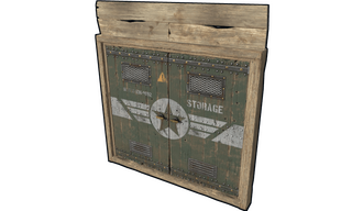 Military Storage Wooden Double Door