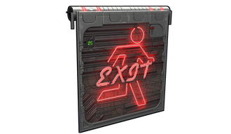 Neon Exit Garage Door
