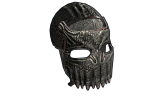 Black Alligator Metal Facemask