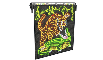 Neon Jungle Rule Garage Door