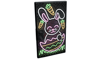 Neon Easter Bunny Door