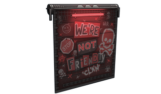 NOT Friendly Clan Garage Door