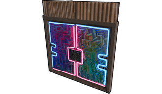 Neon Bismuth Metal Double Door