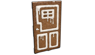 Gingerbread Wooden Door