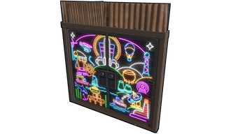Neon Vibes Double Metal Door