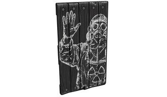 Chalk Menace Wood Door
