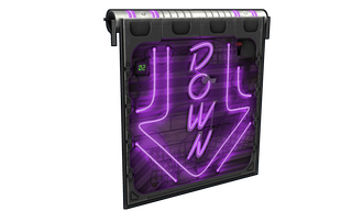 Neon Down Garage Door