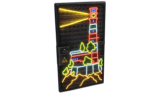 Neon Lighthouse Door