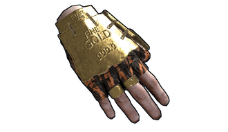 Gold Chains Roadsign Gloves