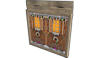 Gingerbread Double Wooden Door