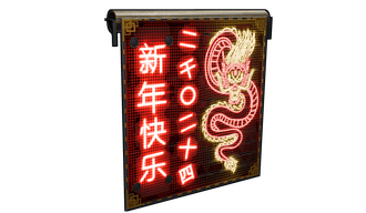 Neon Dragon Garage Door