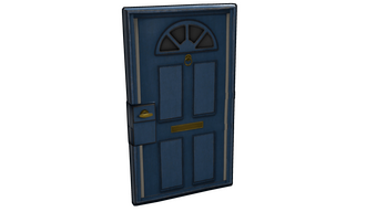 Blue Exterior Door
