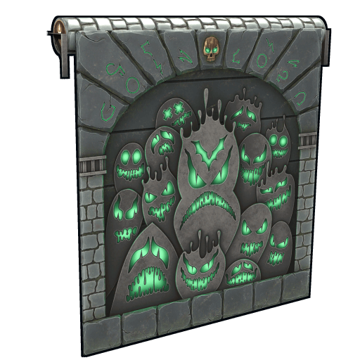 Ghostly Flame Garage Door - buy on Skin.Land