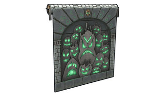 Ghostly Flame Garage Door