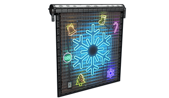 Neon Snowflake Garage Door