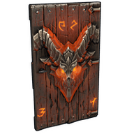 Molten Visage Wood Door