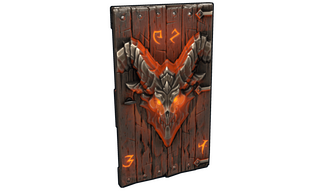 Molten Visage Wood Door