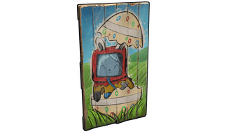 Funny Bunny Wood Door