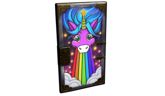 Rainbow Pony Metal Door