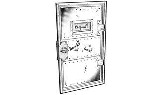 Comics Armored Door