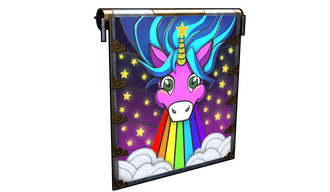 Rainbow Pony Garage Door