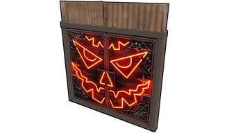 Neon Pumpkin Metal Double Door
