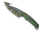 Нож с лезвием-крюком - Пиксельный камуфляж «Лес» - 160x114